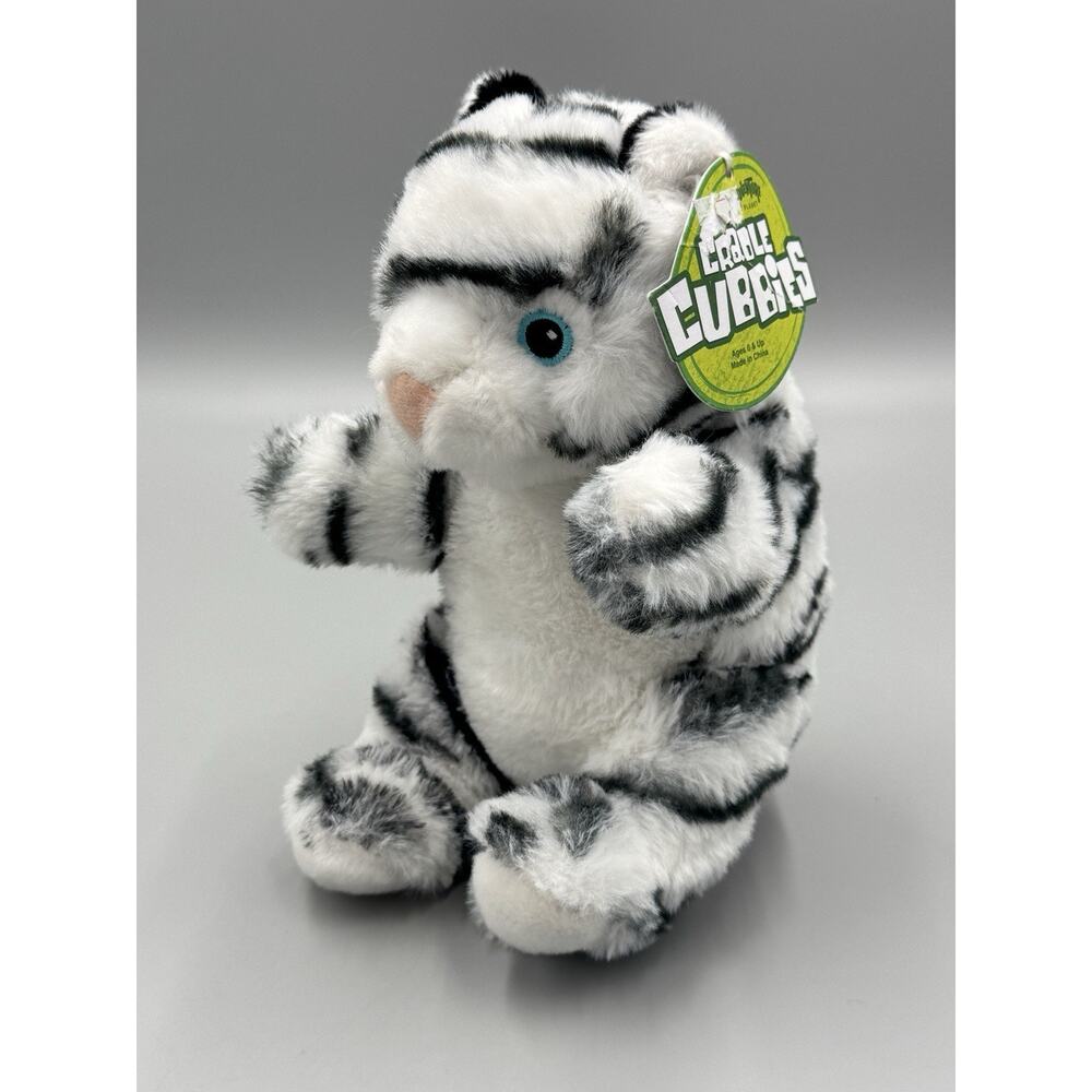 Adventure Planet Plush Cradle Cubbies White Tiger Cub Small 7” Stuffed Animal